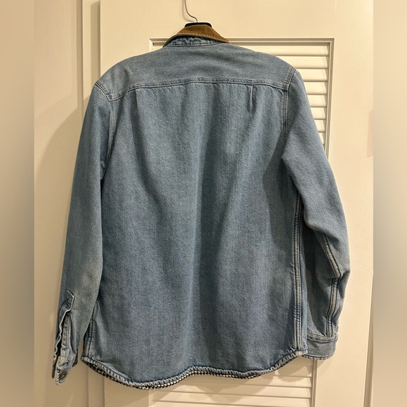 Jcrew Heavyweight denim barn jacket workshirt with flannel lining XS MENS - Picture 3 of 4